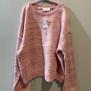 The Children's Place Pink and Yellow Striped Sweater